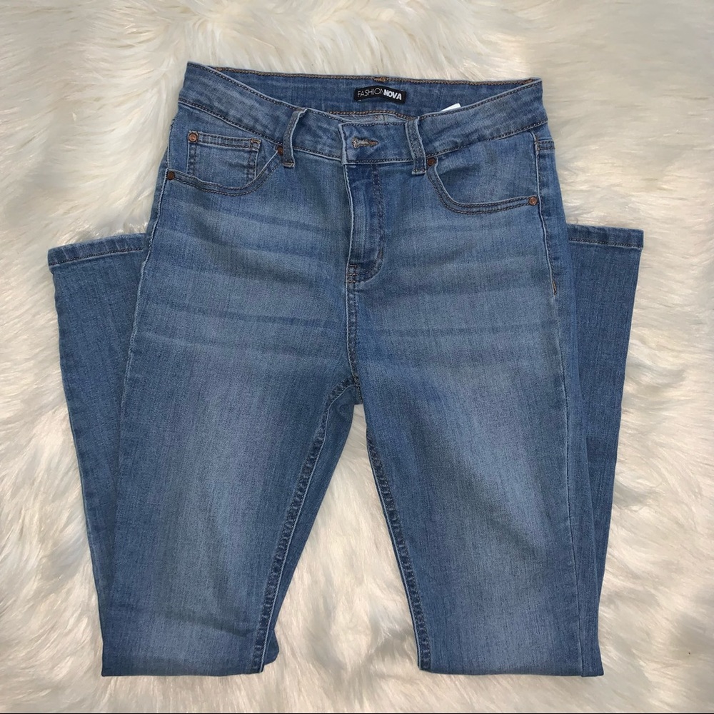 Fashion Nova Blue Skinny Jean